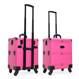 Cosmetic Bags,Trolley Nails Makeup Case With Rolling, Beauty Box Toolbox Travel Luggage ,17" Inch