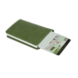 Metal Men Card Holder Rfid Aluminium Alloy Credit Card Holder Pu Leather Wallet Antitheft Men