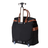 Letrend Korean Oxford Women Travel Bag Rolling Luggage Spinner Wheel Suitcases Women Red Vintage