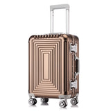 Letrend 100% Aluminum-Magnesium Alloy Rolling Luggage Spinner Suitcases Wheel 20 Inch Men