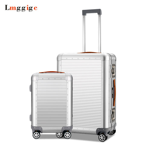 Cabin 100% Full Aluminum Body Luggage,Matte Suitcases With Spinner Rolling,Multiwheel Nniversal