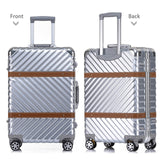 Uniwalker 20" 24" 26" 29" Vintage Suitcase Pc+Abs Luggage Rolling Spinner Lightweight Suitcase With