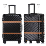 Uniwalker 20" 24" 26" 29" Vintage Suitcase Pc+Abs Luggage Rolling Spinner Lightweight Suitcase With