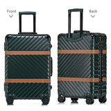 Uniwalker 20" 24" 26" 29" Vintage Suitcase Pc+Abs Luggage Rolling Spinner Lightweight Suitcase With