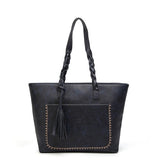 Tinkin  Vintage Pu Tassel Women Shoulder Bag Female Retro Daily Causal Totes Lady Elegant
