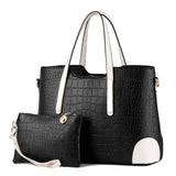 Yingpei Women Bag Vintage Messenger Bags Shoulder Handbag Women Top-Handle Crocodile Pattern