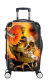 Letrend 3D Skull Rolling Luggage Spinner Men Fashion Cabin Trolley Suitcase Wheels 20 Inch Women
