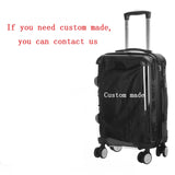 Letrend 3D Skull Rolling Luggage Spinner Men Fashion Cabin Trolley Suitcase Wheels 20 Inch Women