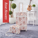 Vintage Luggage Bag,Pu Leather Suitcase Travel Box,Women Universal Wheel Carrier,High Qualit