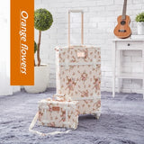 Vintage Luggage Bag,Pu Leather Suitcase Travel Box,Women Universal Wheel Carrier,High Qualit