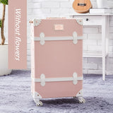Vintage Luggage Bag,Pu Leather Suitcase Travel Box,Women Universal Wheel Carrier,High Qualit