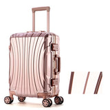 Aluminum Frame Luggage Bag Set,New Travel Suitcase With Spinner Rolling,Trolley Case Carry-On