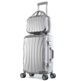 Aluminum Frame Luggage Bag Set,New Travel Suitcase With Spinner Rolling,Trolley Case Carry-On