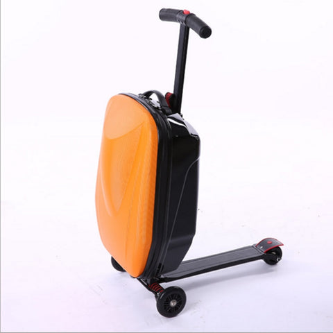20 Inch Scooters Trolley Case 100% Pc 3D Extrusion Business Travel Luggage Child Boarding Box