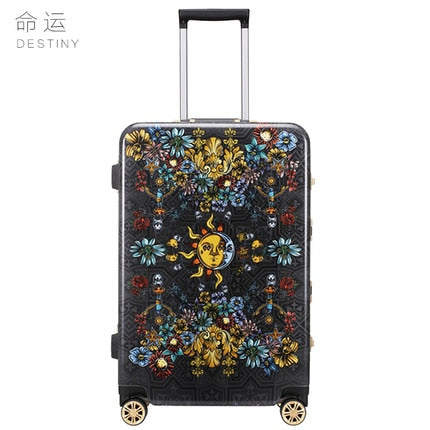 Painted Vintage Luggage Vintage Suitcase Hand Painted Suitcases