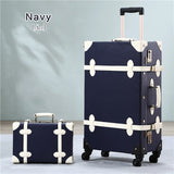 Uniwalker High Quality 20''22''24''26'' Unisex Retro Rolling Luggage Trolley Bags For Traveling
