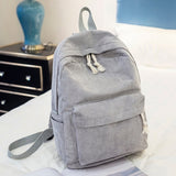 Miyahouse Preppy Style Soft Fabric Backpack Female Corduroy Design School Backpack For Teenage