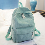 Miyahouse Preppy Style Soft Fabric Backpack Female Corduroy Design School Backpack For Teenage
