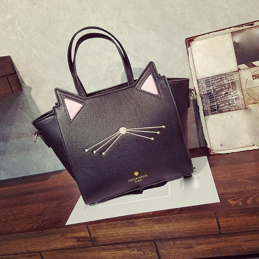 Large Capacity Handbag Lovely Women'S Cat Ear Shoulder Bag Messenger Bag