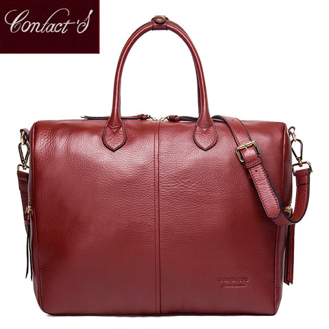 Contact'S Fashion Female Shoulder Bag Genuine Leather Women Handbag Large Capacity Crossbody Luxury