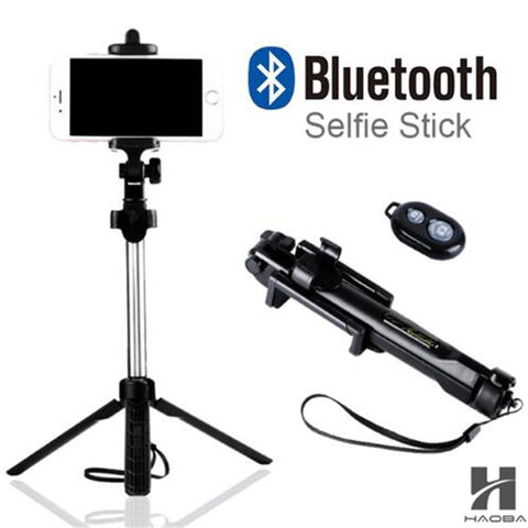 Fghgf T1 2018 Tripod Monopod Selfie Stick Bluetooth With Button Pau De Palo Selfie Stick For Iphone