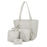 4Pcs Women Pattern Leather Shoulder Bag+Crossbody Bag+Handbag+Wallet