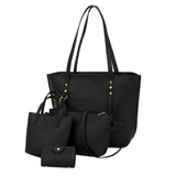 4Pcs Women Pattern Leather Shoulder Bag+Crossbody Bag+Handbag+Wallet