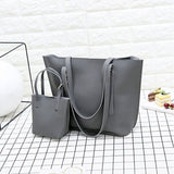 4Pcs Women Pattern Leather Shoulder Bag+Crossbody Bag+Handbag+Wallet