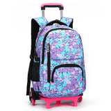 Removable Children School Bags Teenager Boys Girls 3 Wheels Stairs Kids Trolley Schoolbag Luggage
