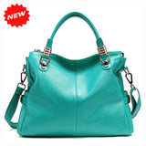 Newest Candy Colors Handbags For Women First Layer Genuine Cow Leather Fashion All-Match Lady