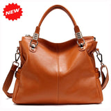 Newest Candy Colors Handbags For Women First Layer Genuine Cow Leather Fashion All-Match Lady