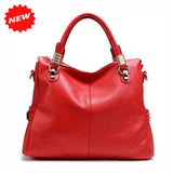 Newest Candy Colors Handbags For Women First Layer Genuine Cow Leather Fashion All-Match Lady