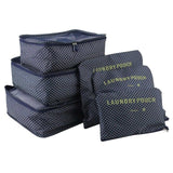 6Pcs Set Travel Bag Household Home Luggage Shoes Clothing Underwear Cosmetic Makeup Packing