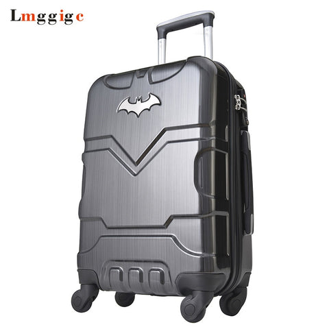 Kid Batman Rolling Luggage Suitcase Bag,Wheels Carry On With Lock,20"24"28"Inch High-Capacity