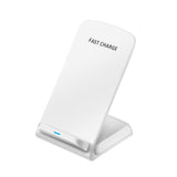 2-Coil Wireless Charger Stand Qi-Enabled Devices 10W Non-Slip Fast Charging Dock Intelligent