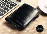 Manbang Classic Style Wallet Genuine Leather Men Wallets Short Male Purse Card Holder Wallet Men
