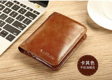 Manbang Classic Style Wallet Genuine Leather Men Wallets Short Male Purse Card Holder Wallet Men