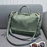 Bolish Brand Fashion Female Shoulder Bag Nubuck Leather Women Handbag Vintage Messenger Bag