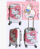 Cartoon Travel Rolling Luggage Spinner Wheels Kids Suitcase Carry On 20" 24" Inch Business Airplane