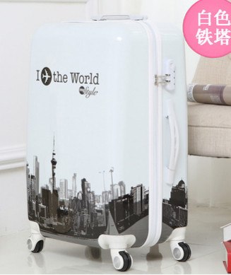 Cartoon Travel Rolling Luggage Spinner Wheels Kids Suitcase Carry On 20" 24" Inch Business Airplane