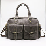 Brand Go-Luck Classic Style Design Genuine Leather Travel Bag Duffle Handbag Cowhide Shoulder Bag