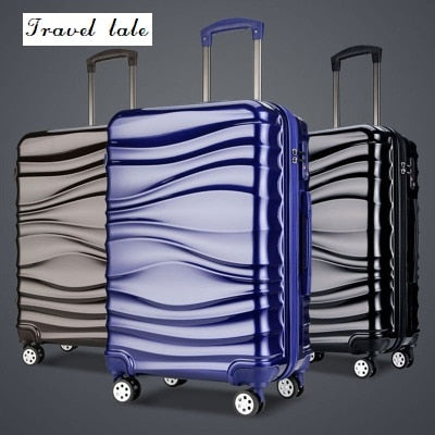 Travel Tale Personality Water Ripple 20"/24"/28" Pc Suitcase Carry On Spinner Wheel Travel Luggage