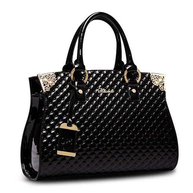 BOSTANTEN Women Handbags Leather Ladies Shoulder Bags Designer Top Handle Work Travel Satchel Tote Bag, Black