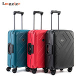 Wheel Travel Suitcase,Rolling Luggage Bag, Strong Aluminum Rods Trolley Case,Pp Material
