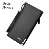 Baellerry Men Wallets Classic Long Style Card Holder Male Purse Quality Zipper Large Capacity Big