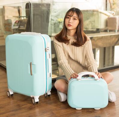 Women Travel Luggage Set Trolley Suitcase Cosmetic Suitcase Rolling Bags  On Wheels  Women