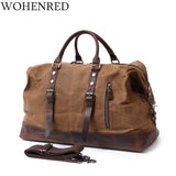 Carry On Luggage Men Travel Bags Waterproof Canvas Mens Duffle Bag High Quality Leather Large