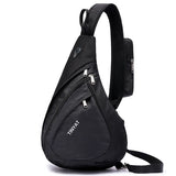 Tinyat Men Bag Men Shoulder Sling Bag Pack Usb Waterproof Messenger Crossbody Bag Black Travel