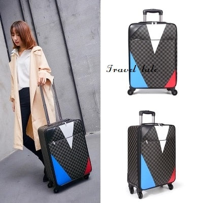 Travel Tale Fashion Brand With Quality 16/20/24 Size Pu Rolling Luggage Spinner Brand Travel