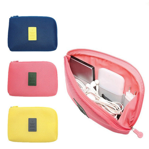 Zhanbag Creative Shockproof Travel Digital Usb Charger Cable Earphone Case Makeup Cosmetic